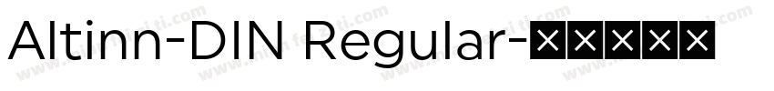 Altinn-DIN Regular字体转换